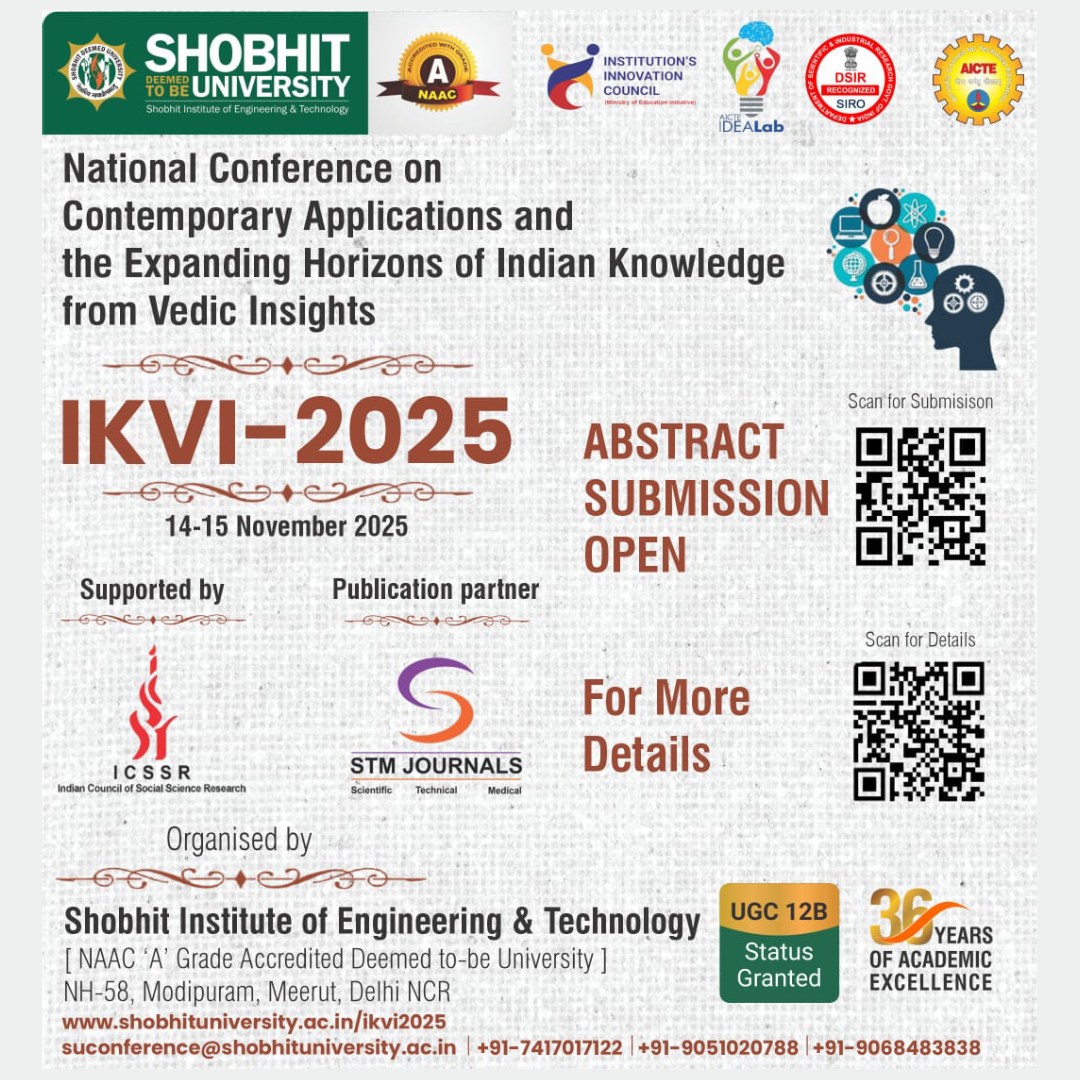 Contemporary Applications and Expanding Horizons of Indian Knowledge from Vedic Insights IKVI 2025