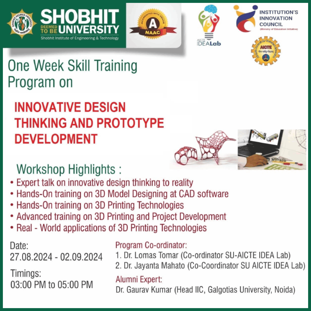 One Week Skill Training Program 2024