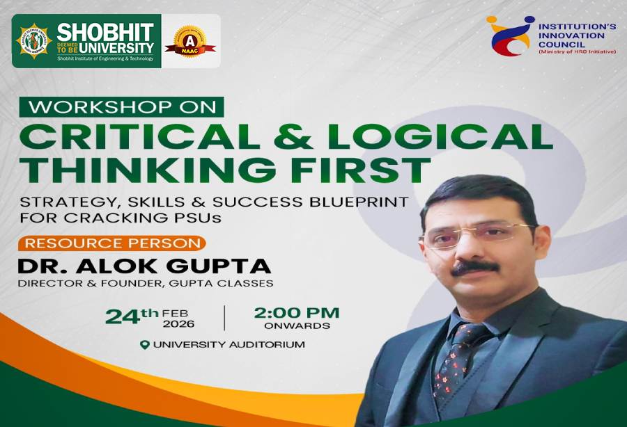 Workshop on Critical & Logical Thinking First Strategy, Skills & Success Blueprint for Cracking PSUs