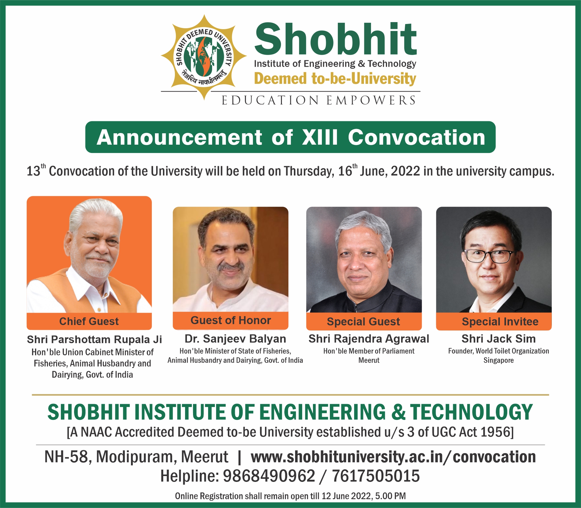 Shobhit Rajan Top Private University in Meerut, UP - Shobhit University, India