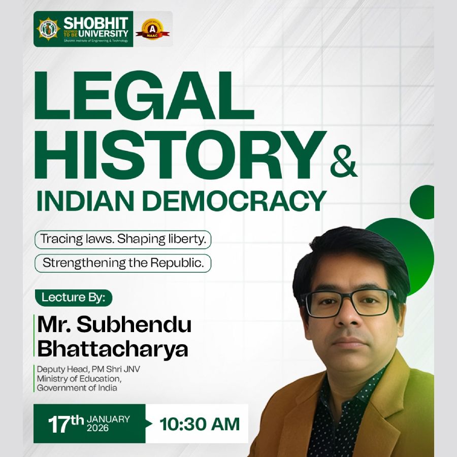 Legal History and Indian Democracy lecture at Shobhit University