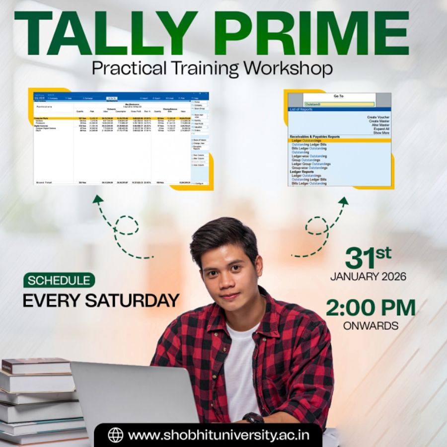 Tally Prime accounting workshop at Shobhit University