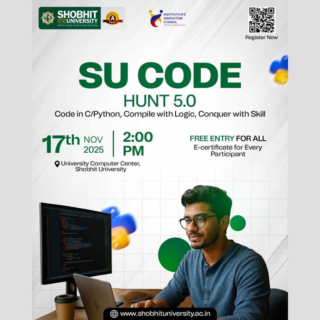 Su Coding Images SU Code Hunt 5.0 | Shobhit University