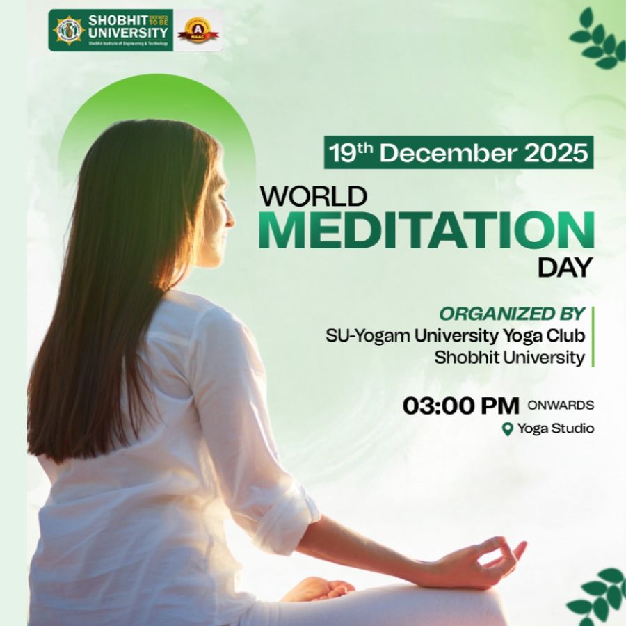 World Meditation Day event at Shobhit University