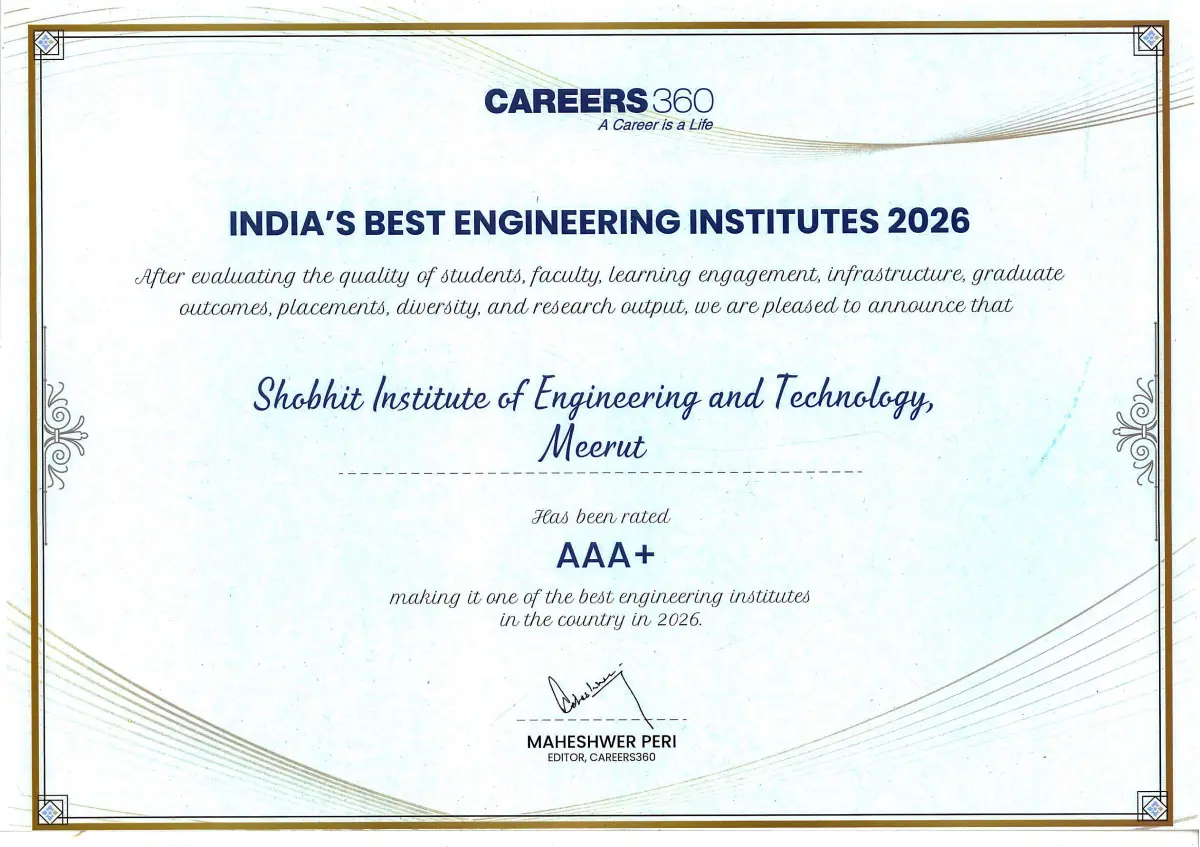 India's Best Engineering Institute 2026 SIET Meerit