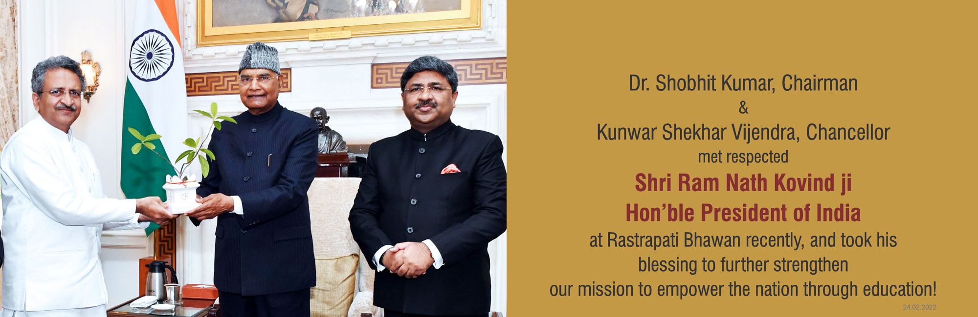 Met respected Shri Ram Nath Kovind Ji Hon'ble President of India